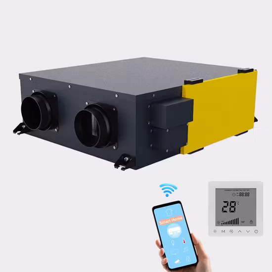 HVAC System Ceiling Type Erv Hrv Fresh Air Supply Purifying Machine Air Handling Unit Low Noise Filter Centrifugal Mechanical Ventilator