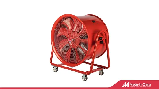 400-500mm Hand-Pushing Ventilation Duct Fan with Adjustable Stand and Wheels