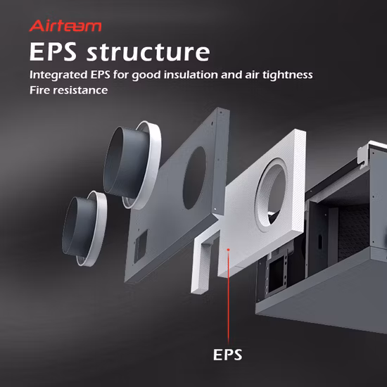 Residential and Commercial Ceiling Type Cold Climate Erv Hrv Unit Air Ventilation System