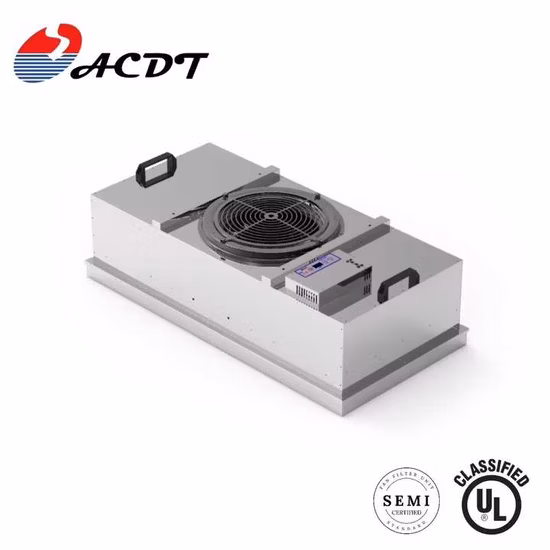 GMP Clean Room Fan Filter Unit (FFU) with H13 H14 U15 HEPA/ULPA Filter and Brushless DC Permanent Magnet Motor